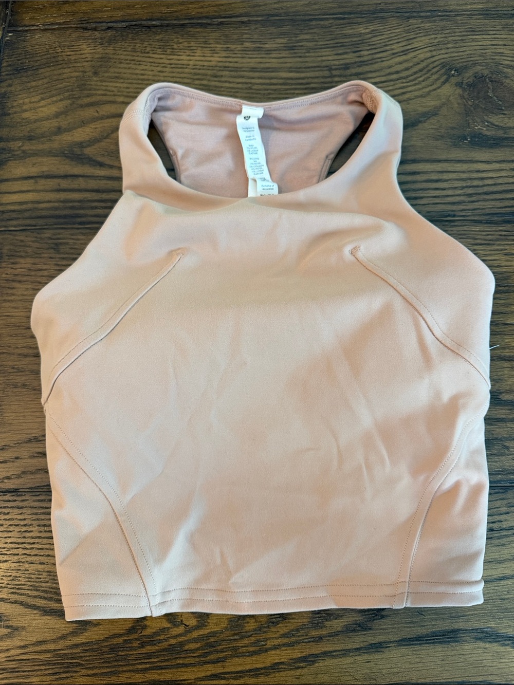 lululemon athletica High Neck Cropped Tank - Peach Blush